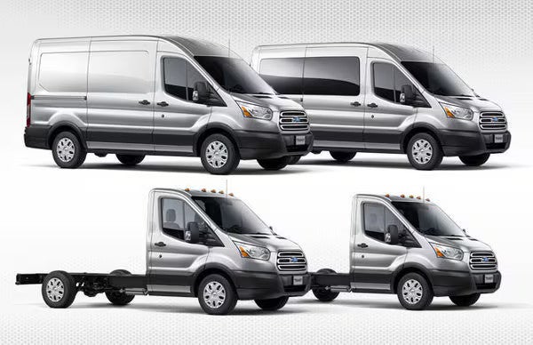 Four model configurations for Ford Transit