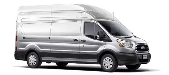 Figure showing three possible roof heights for Ford Transit